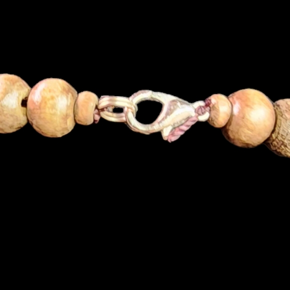 Vintage Beaded red and turquoise tribal necklace with large red stone - Picture 6 of 9